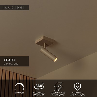 Lucide GRADO - Spot plafond - 1xGU10 (MR11) - Taupe